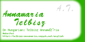 annamaria telbisz business card